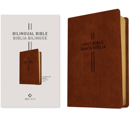 NLT/NTV Bilingual Bible (Biblia Bilingue)-Brown LeatherLike