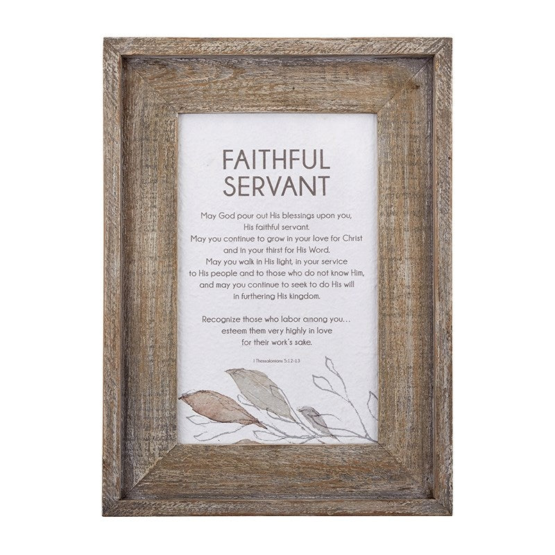 Framed Art-Faithful Servant (11" x 15")