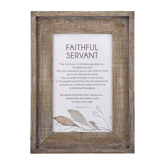Framed Art-Faithful Servant (11" x 15")