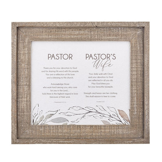Framed Art-Pastor & Wife (17" x 15")