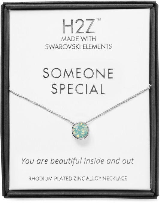 Necklace-Someone Special w/Pacific Opal (16" - 17.5")