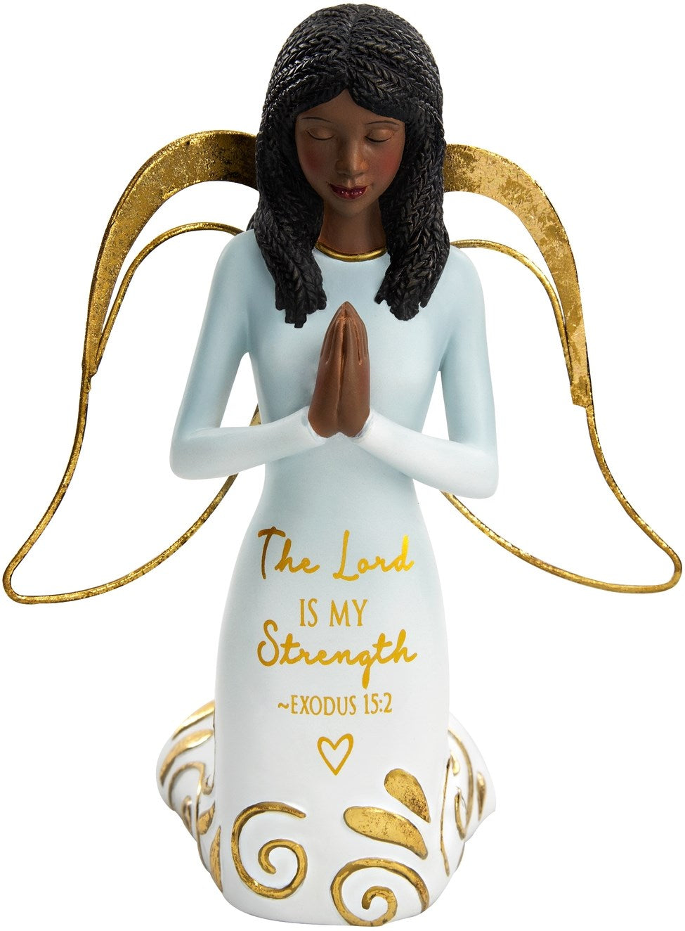 Figurine-Ebony Angel-Lord/Kneeling  (5")