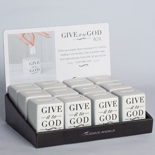 Display-Prayer Box-Give It To God (Pack Of 12)