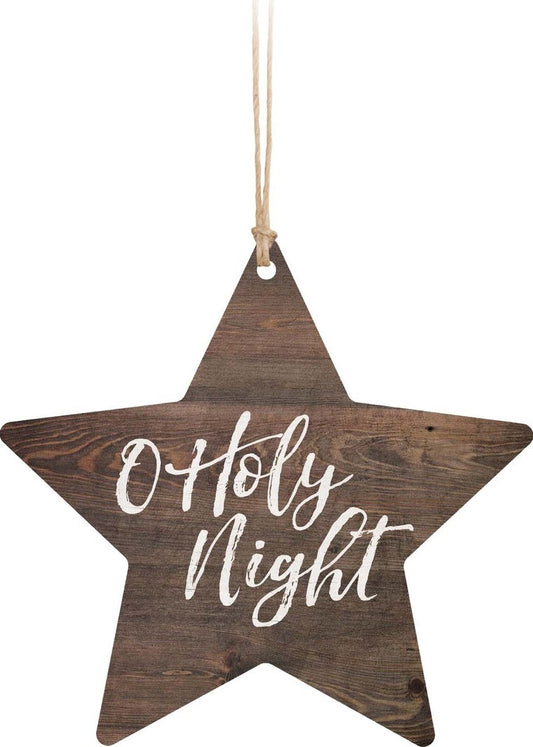 Ornament-Star-Oh Holy Night (3.25" x 3.5")