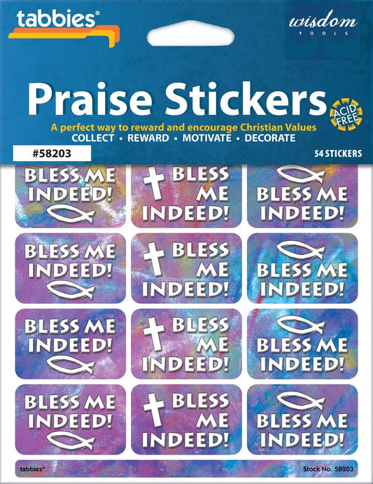 Praise Stickers-Bless Me w/Praise Chart (Pack of 54)