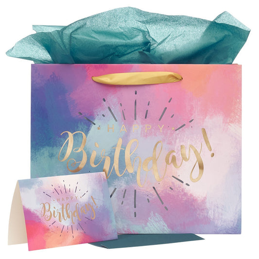 Gift Bag-Birthday w/Card & Tissue-Large
