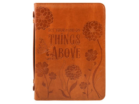 Bible Cover-Set Your Mind On Things Above-Embossed