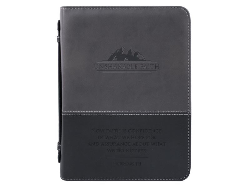 Bible Cover-Unshakable Faith-Embossed (Hebrews 11:1)