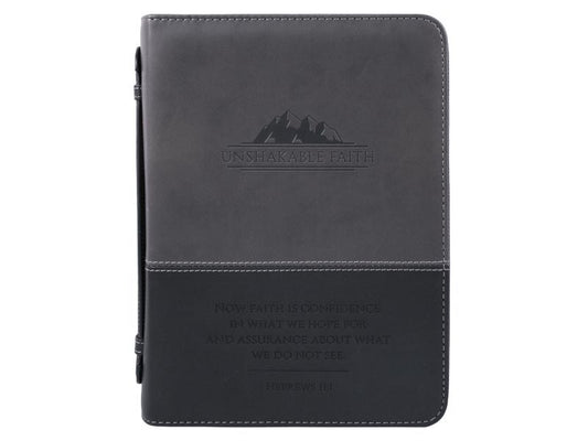 Bible Cover-Unshakable Faith-Embossed (Hebrews 11:1)