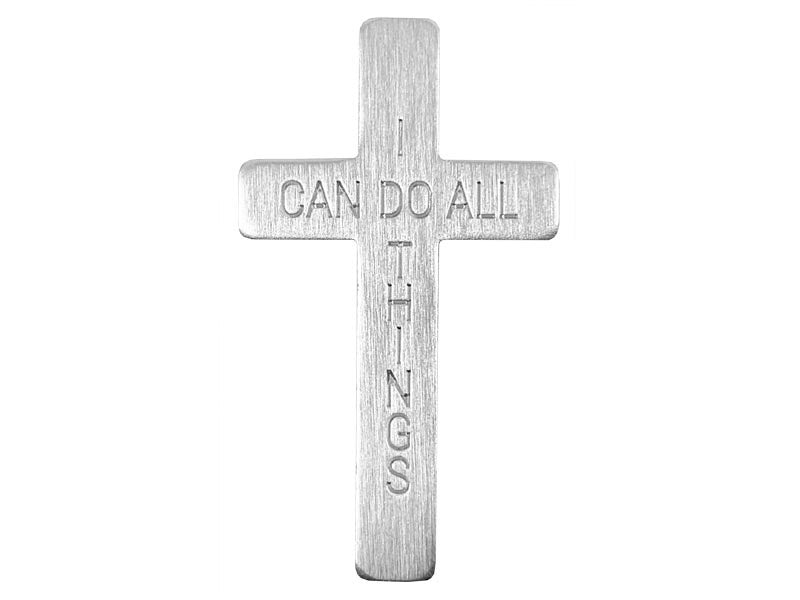 Pocket Cross-I Can Do All Things-Silver (Pack Of 50)