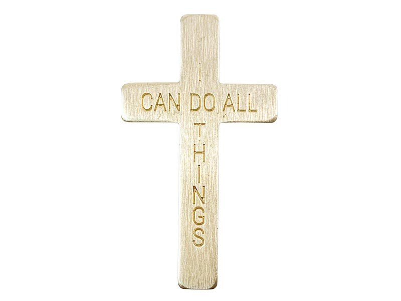 Pocket Cross-I Can Do All Things-Gold (Pack Of 50)