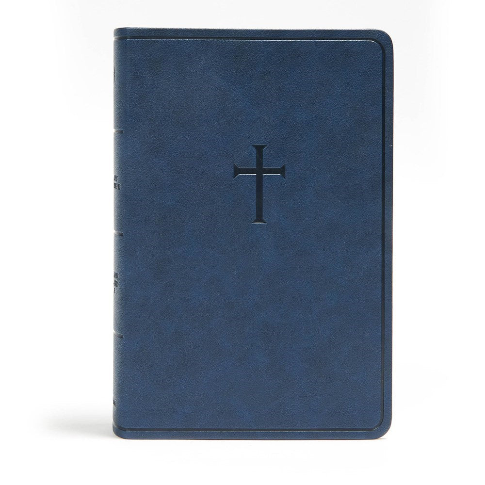 CSB Everyday Study Bible-Navy Cross LeatherTouch