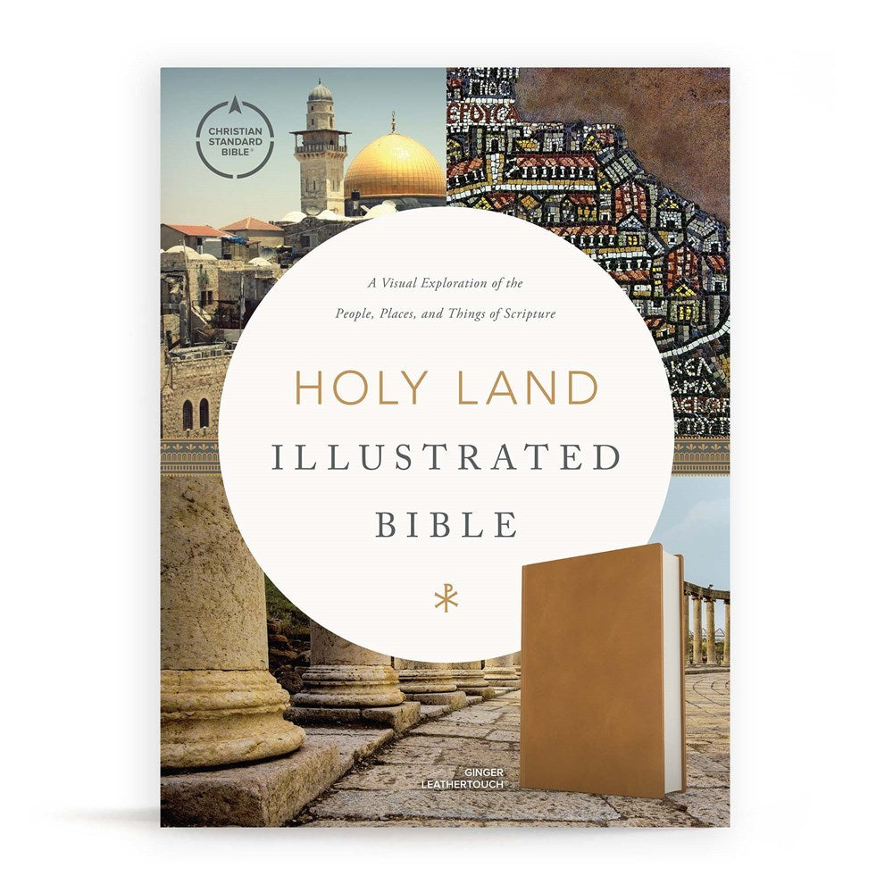CSB Holy Land Illustrated Bible-Ginger LeatherTouch