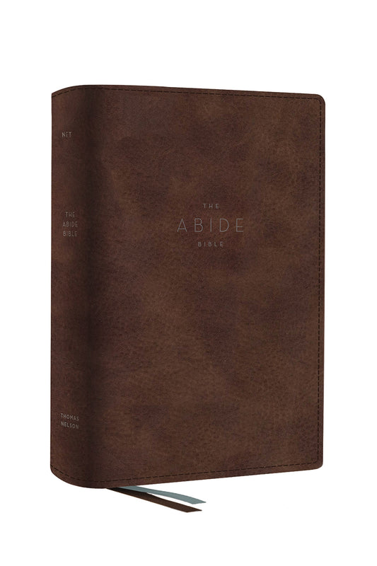 NET Abide Bible (Comfort Print)-Brown Leathersoft