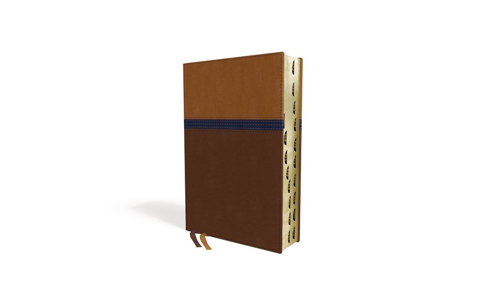 NIV Study Bible/Personal Size (Fully Revised Edition) (Comfort Print)-Brown/Blue Leathersoft Indexed