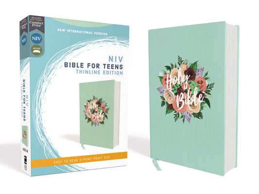 NIV Thinline Bible For Teens (Comfort Print)-Floral Cloth Over Board