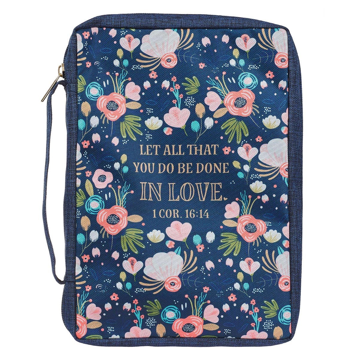 Bible Cover-Value/Teen-Let All That You Do-Navy-LRG