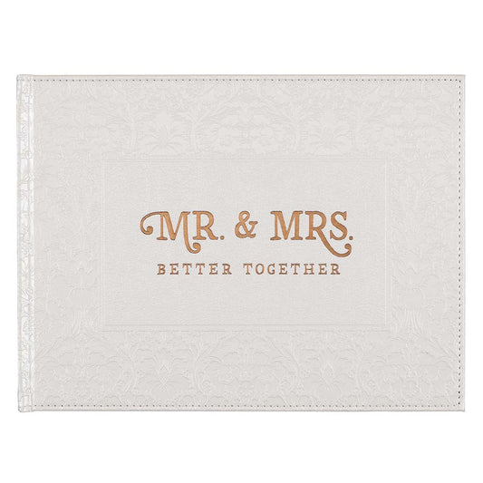 Guest Book-Wedding-LuxLeather-Mr. And Mrs.