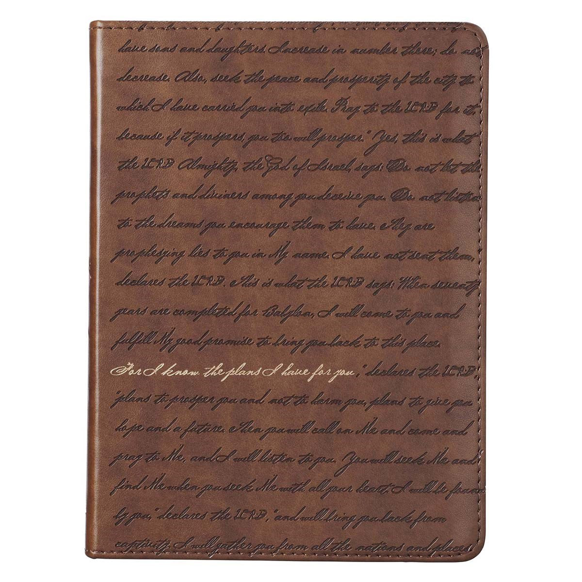 Journal-Handy Sized-For I Know The Plans-Brown LuxLeather