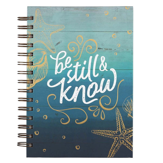Journal-Wirebound-Be Still-Blue-Large