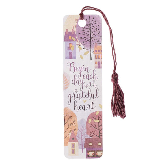 Bookmark-Grateful Heart W/Tassel (Pack Of 6)