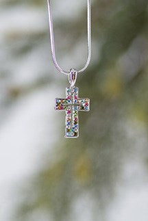 Necklace-Eden Merry-Open Cross Multi-Pendant