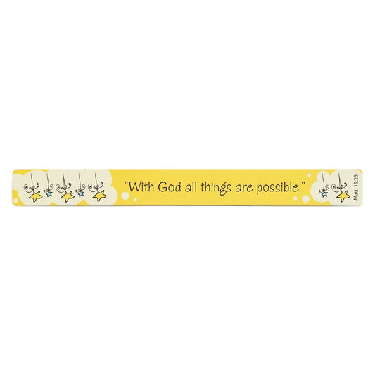 Magnetic Strip-With God All Things Are Possible (7 1/2" x 3/4") (Pack Of 6)