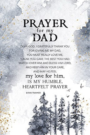 Plaque-Heaven Sent-Prayer For My Dad (6 x 9)