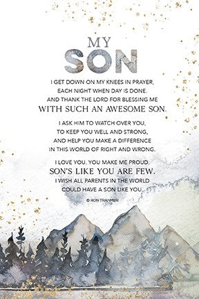 Plaque-Heaven Sent-My Son (6 x 9)