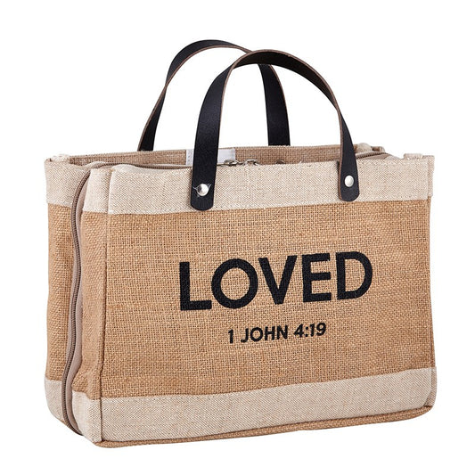 Bible Cover-Farmer's Market Tote Style-Loved (11"" X 8"")