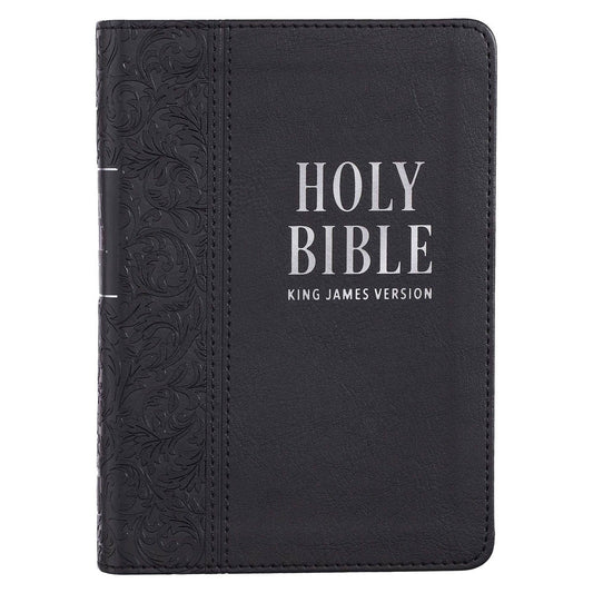KJV Large Print Compact Bible-Black Faux Leather