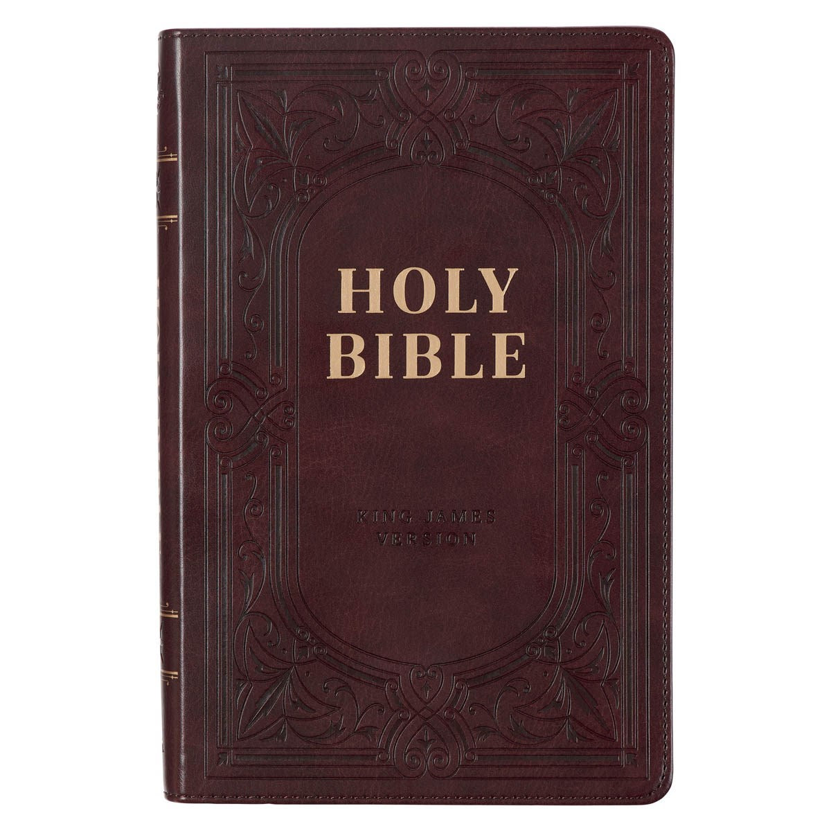 KJV Deluxe Gift Bible-Dark Brown Faux Leather Indexed