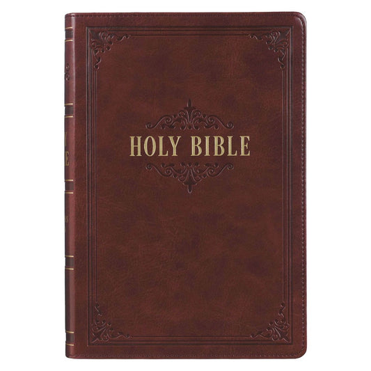 KJV Giant Print Bible (Full-Size)-Burgundy Faux Leather Indexed