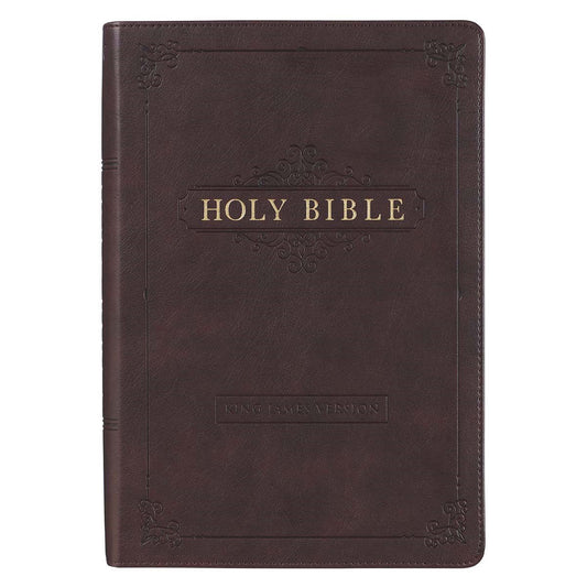 KJV Giant Print Bible (Full-Size)-Black Faux Leather Indexed