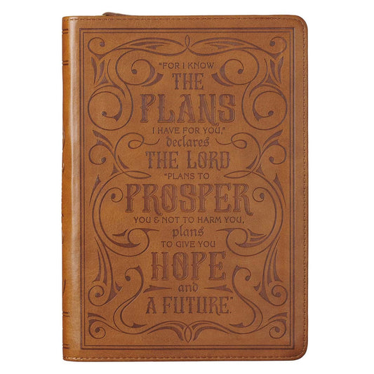 Journal-For I Know The Plans-Brown-Zipper