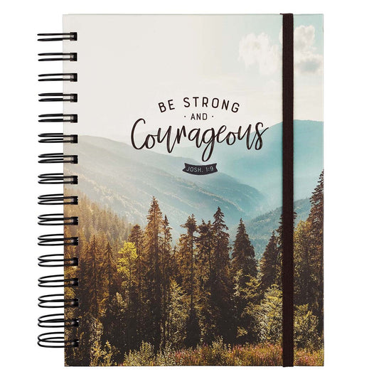 Journal-Be Strong And Courageous w/Elastic Closure