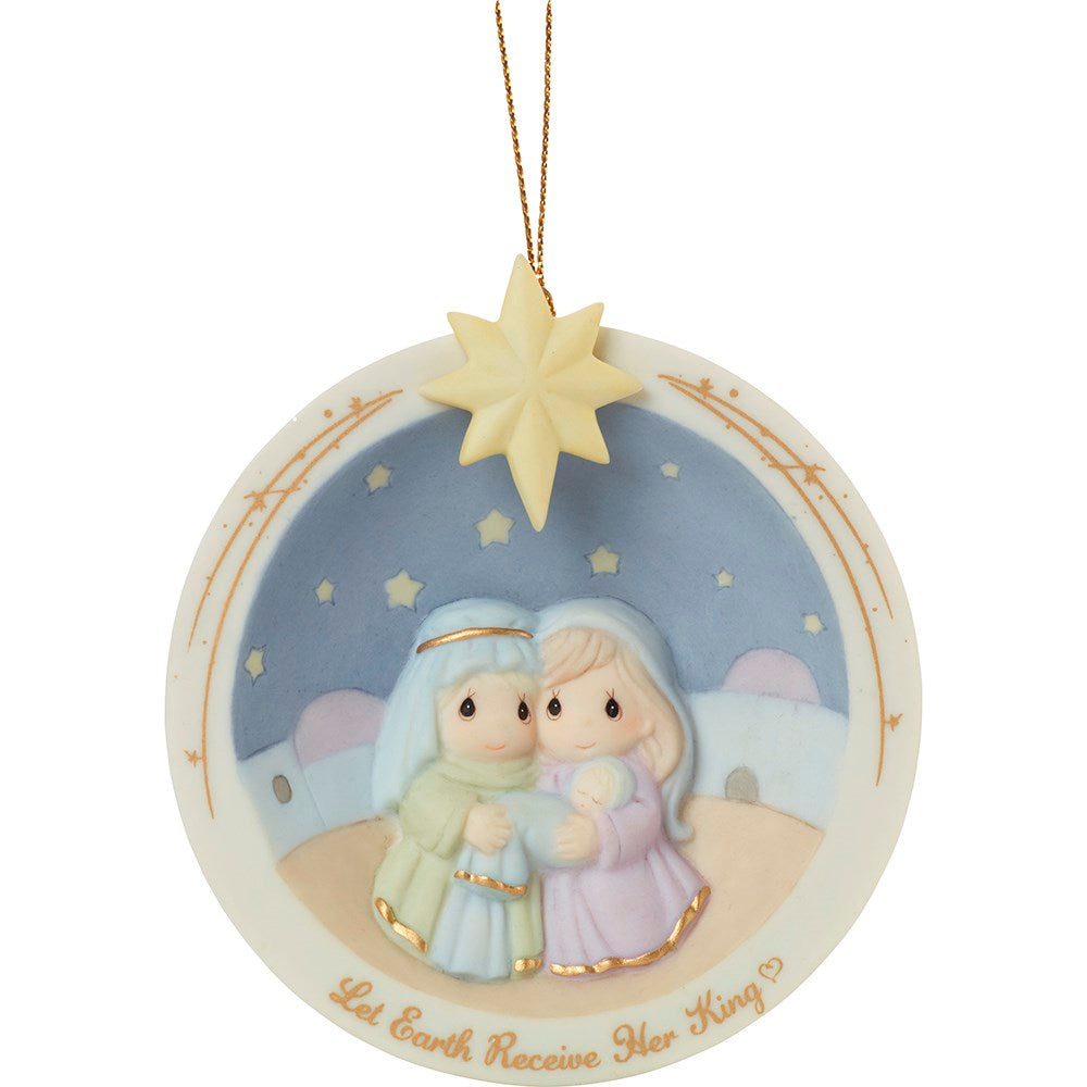 Ornament-Let Earth Receive Her King (Nativity) (4")