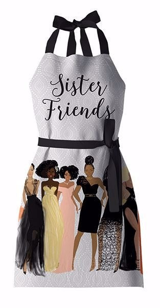 Apron-Sister Friends w/2 Front Pockets