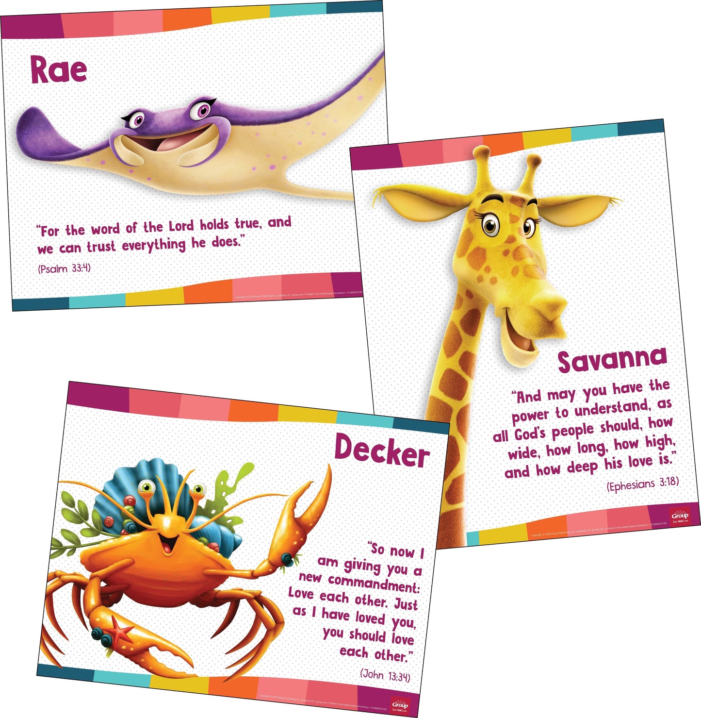 Simply Loved Bible Memory Buddy Posters (3 Posters)-Quarter 1