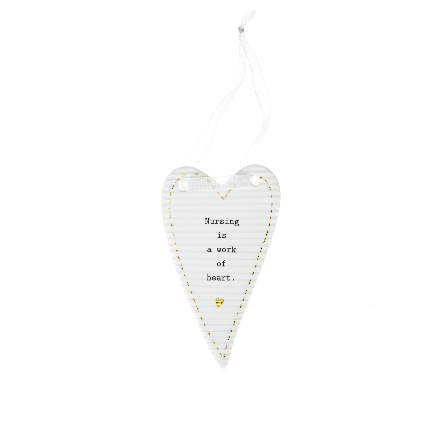 Ornament-Heart-Nursing Is A Work Of Heart (4")