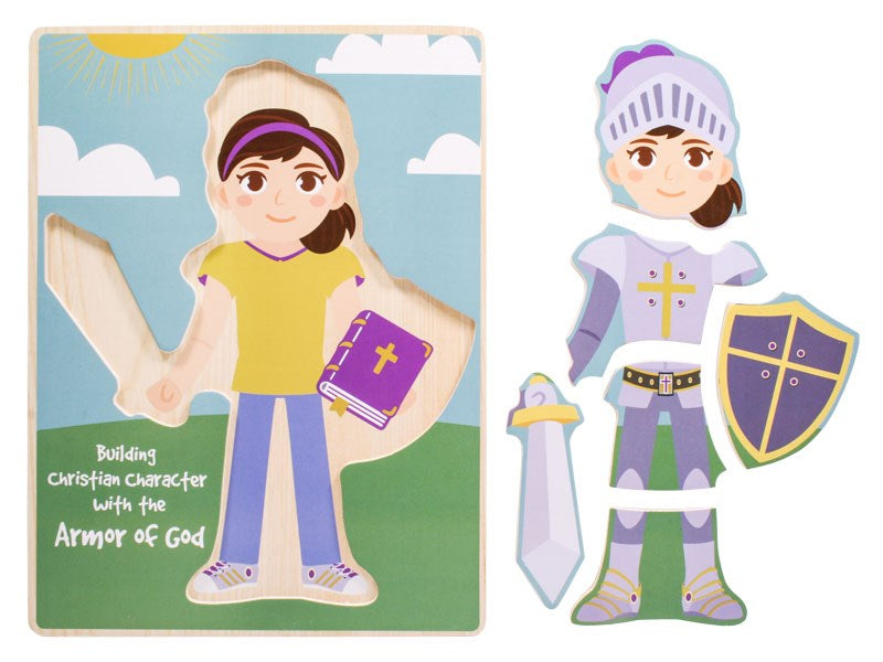 Puzzle-Armor Of God-Build-A-Kid Girl (6 Pieces)