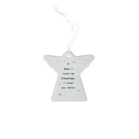 Ornament-Angel-When I Count My Blessings... (3")