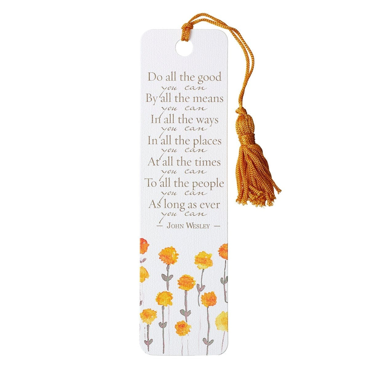 Bookmark-Do All The Good You Can W/Tassel (Pack Of 6)