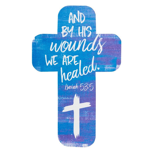Bookmark-Cross-By His Wounds We Are Healed (Pack Of 12)