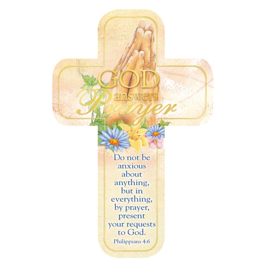 Bookmark-Cross-God Answers Prayer (Pack Of 12)