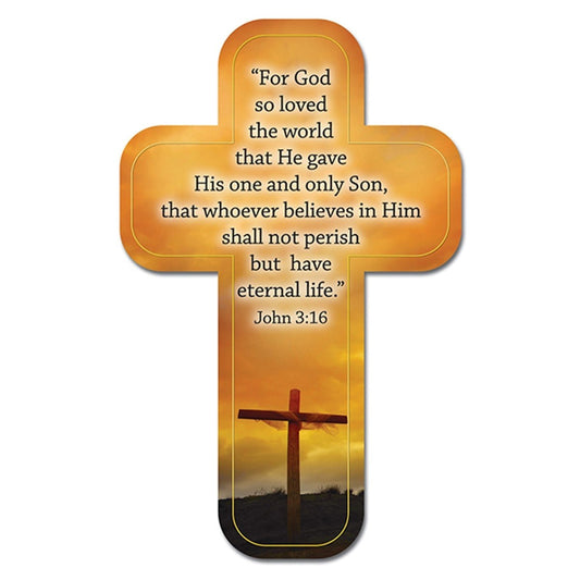 Bookmark-Cross-John 3:16 (Pack Of 12)