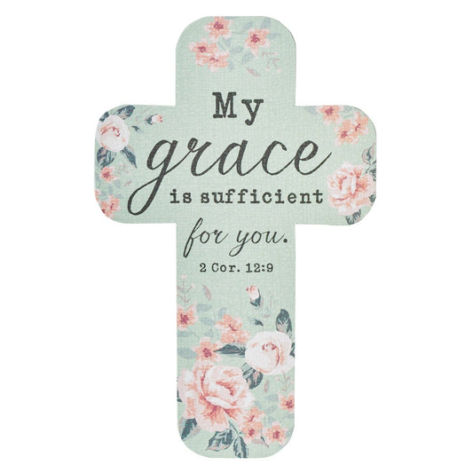 Bookmark-Cross-My Grace Is Sufficient/Pastel (Pack Of 12)