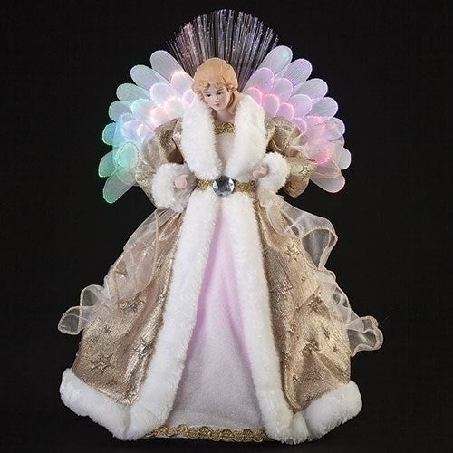 Tree Topper-LED-Angel w/Fiber Optic Wings (16")