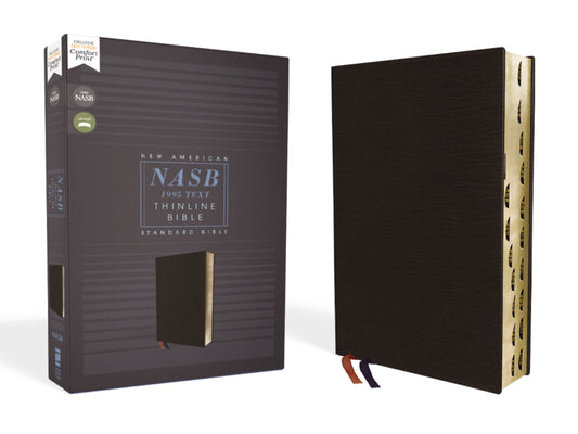 NASB 1995 Thinline Bible (Comfort Print)-Black Bonded Leather Indexed