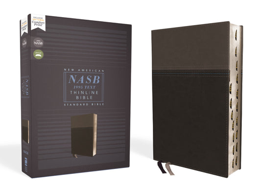 NASB 1995 Thinline Bible (Comfort Print)-Black Bonded Leather Indexed